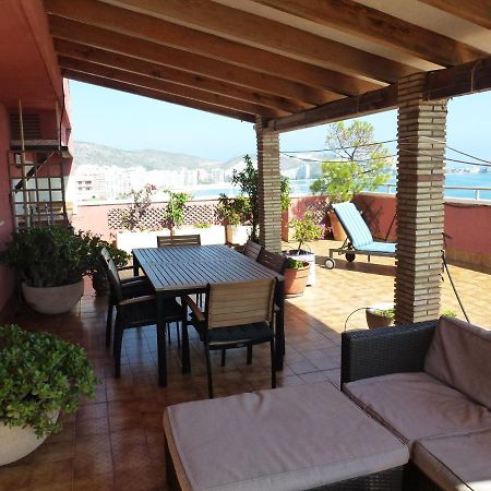 Ferienwohnung Espectacular Terraza Y Vistas En 1A Linea De Playa Cullera Exterior foto