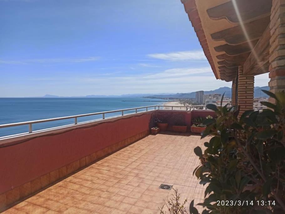 Ferienwohnung Espectacular Terraza Y Vistas En 1A Linea De Playa Cullera Exterior foto