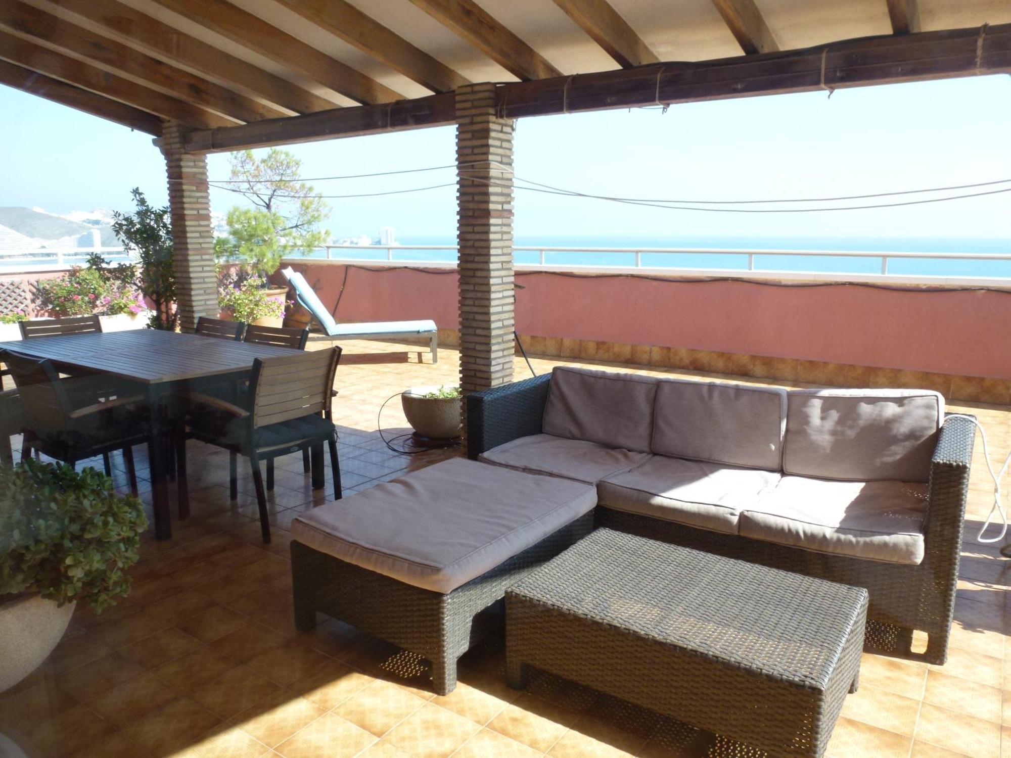 Ferienwohnung Espectacular Terraza Y Vistas En 1A Linea De Playa Cullera Exterior foto